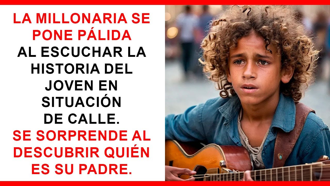 La millonaria palidece al oír la historia del joven sin hogar y descubre quién es su padre.