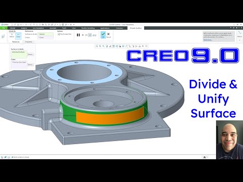 Creo Parametric 9.0 - Divide and Unify Surfaces