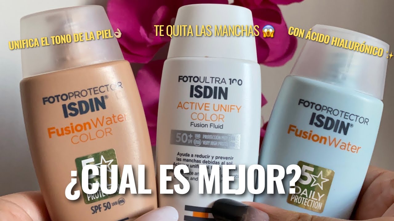 Fotoprotectores solares ISDIN con ÁCIDO HIALURÓNICO y FPS 50 🔥 El más nuevo te quita las manchas 😱