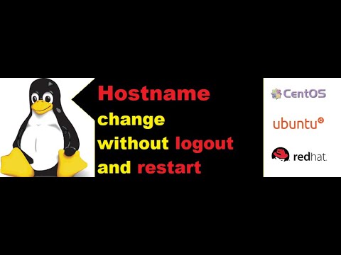 how to change hostname in redhat Linux, without restart and logout from shell, command hostname