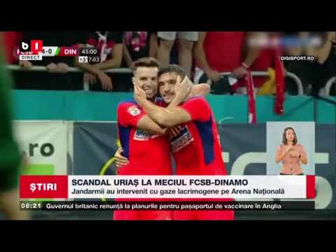 GAZE LACRIMOGENE LA MECIUL FCSB-DINAMO_Stiri B1_13 sept 2021