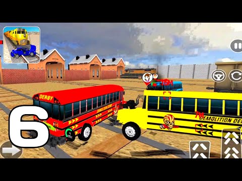 Train Car Demolition Derby Collision Stunts - Death Mode Part 6 (Android GamePlay Walkthrough)