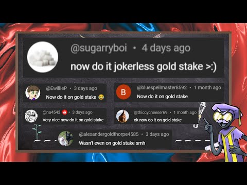 Jokerless. Black Deck. On *GOLD* Stake.