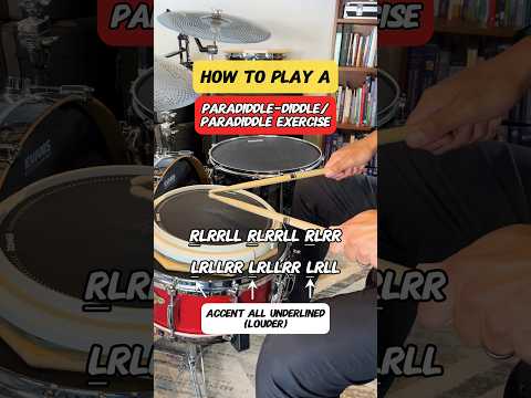 How to play a PARADIDDLE-DIDDLE/ PARADIDDLE Exercise! (Drum Rudiment Practice Routine) #drums