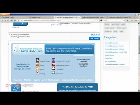 News and Articles management with PackFlash News for DotNetNuke - part 1/4 - Video #318