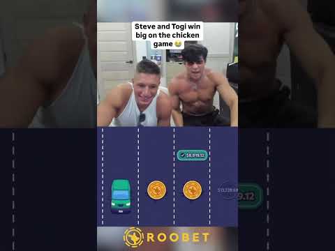Steve and Togi win big on the chicken game #roobet #onlinecasino #777 #cardgames #blackjack #gamble
