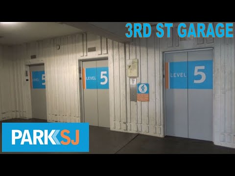 Park SJ Series EP 1-Only One Works! OTIS Traction Elevators-3rd St Garage-San Jose, CA