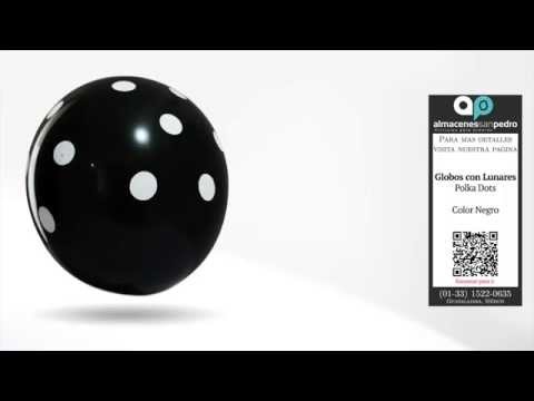 Globos Negros con Puntitos Polka Dots
