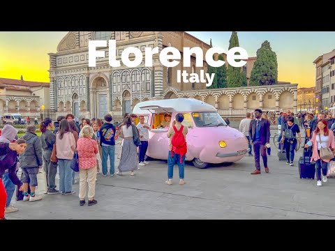 Florence, Italy 🇮🇹 - Evening Walk 2022 - 4K 60fps HDR Walking Tour