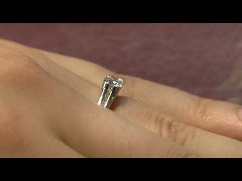 PR1018 Half Bezel Set Engagement Ring