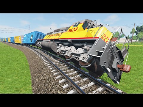 Crazy High Speed Train Crashes #44 - Beamng drive | Dancing Cars