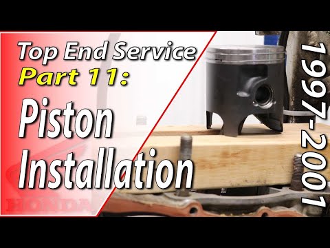 97-01 Honda CR250 - Engine Top End - Part 11: Piston - Installation #honda #cr250 #fixyourdirtbike