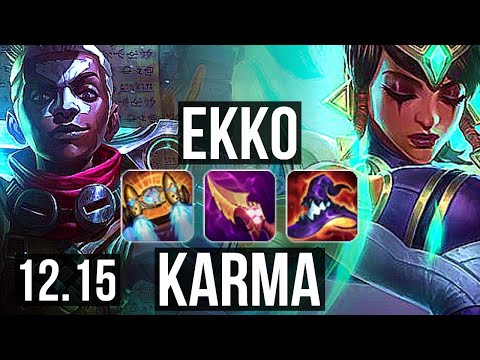 EKKO vs KARMA (MID) | 22/1/5, 2.7M mastery, Legendary, 7 solo kills | EUW Master | 12.15