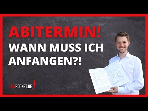 Wann musst du anfangen, für's Abi zu lernen?!