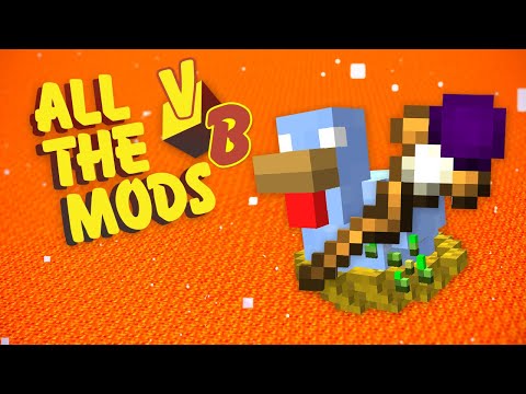 All The Mods Volcano Block EP18 Resource Chickens + Acceleration Wand
