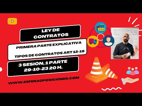 Ley de contratos del Sector Público, 3 sesión, 1 parte explicativa diferentes tipos de contratos.