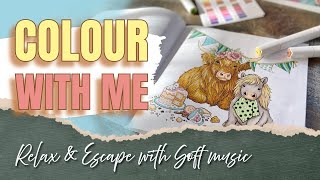 COLOR with Me! 🫖 9 minutes of relaxation and music #Teatime #coloringtherapy