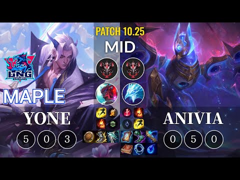 LNG Maple Yone vs Anivia Mid - KR Patch 10.25