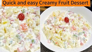 Quick and easy Russian salad | Fruit cream salad @FoodCreationsByMarryam