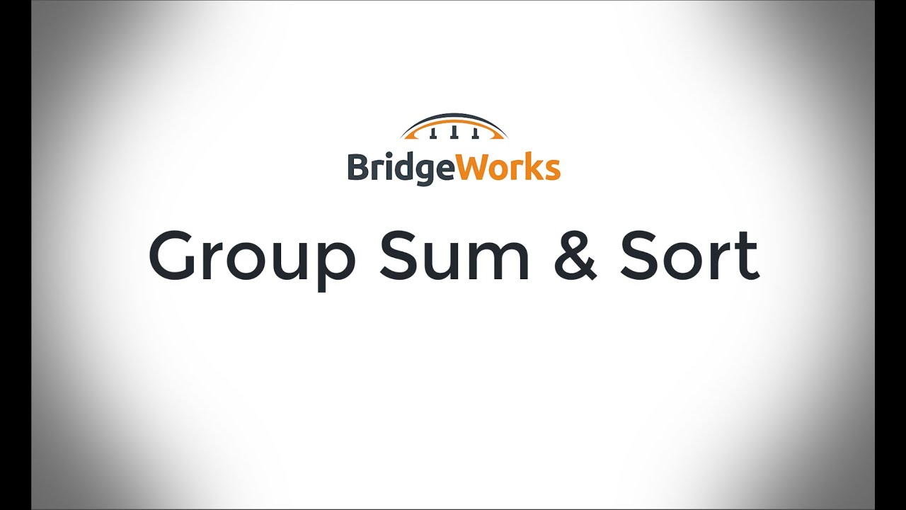 VDM - Group Sum & Sort