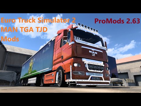 ETS2 (1.46). ProMods 2.63. MAN TGA by TJD Mods. Bordeaux - Dax (France).