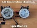 LED denné svietenie s hmlovkami 12V/24V - 9cm okrúhle DRL FOG90FW  - Video Youtube