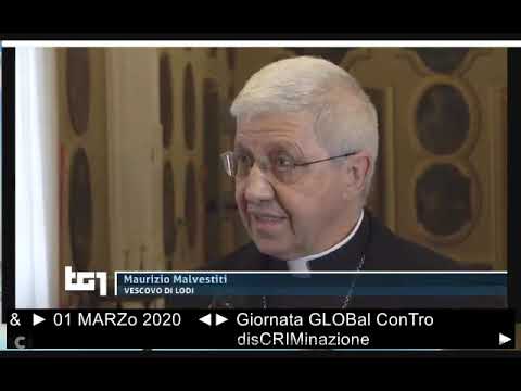 Vescovo di Lodi in streaming nella zona rossa - TG1 01 03 2020 messa della domenica