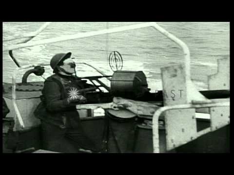 British and Canadian troops attack German forces on Walcheren Island in Netherlan...HD Stock Footage