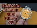 BERNY Dive Watch Japanese Automatic 200m Dual Crown Dive watch with Sapphire Crystal for $80