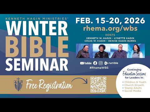 26.02.16 | Monday 7pm | Pastor Kenneth W. Hagin |  Kenneth Hagin Ministries' Winter Bible Seminar