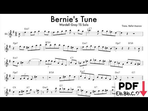 "Bernie's Tune" - Wardell Gray Tenor Saxophone Transcription