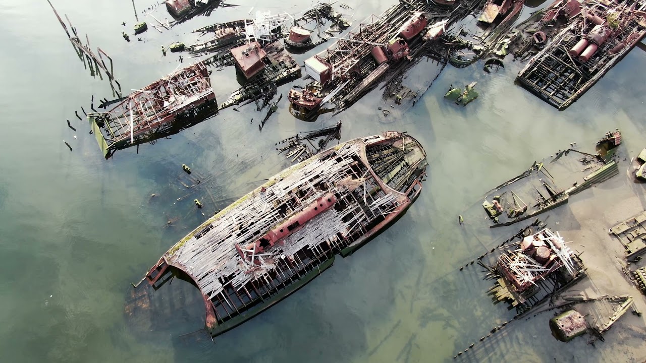 Staten Island Boat Graveyard- Hamptons Drone 4K Footage
