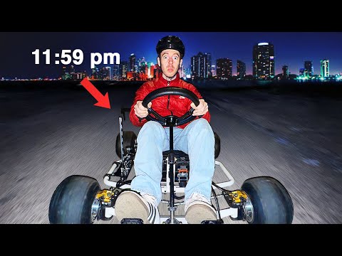 I Took my Drift Kart Downtown (urban night drifting)