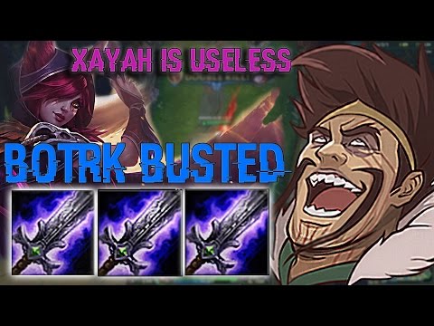 "xayah is f*king useless" DRAVEN BOTRK BUILD IS BUSTED I DOMINATING PLAT ELO