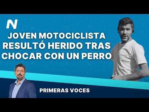 Un MOTOCICLISTA chocó contra un PERRO y terminó HERIDO en Guaymallén