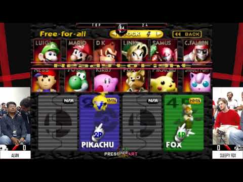 SSC 2017 - Alvin (Pikachu) Vs. [LD] Sleepy Fox (Fox) SSB64 Winners Top 24 - Smash 64