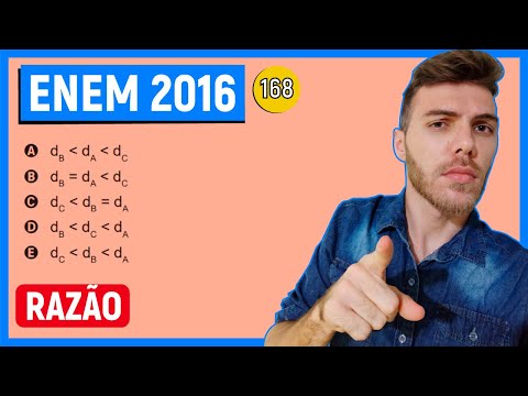 🛑168 Enem 2016 - RATIO - Absolute density (d) is the ratio between the mass of a body and its vol...