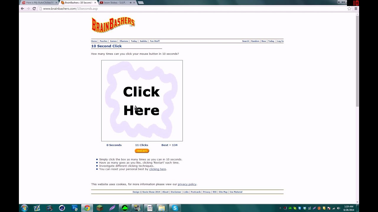 BrainBashers: 10 Second Click Speed