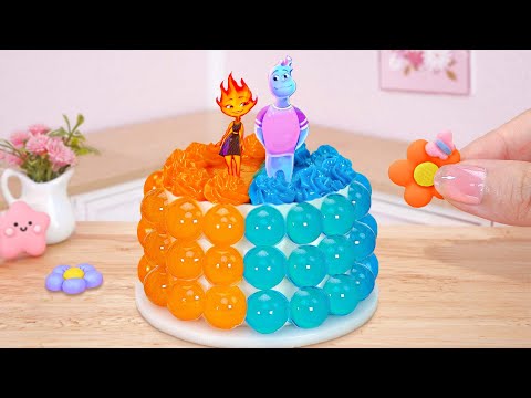 Elemental Jelly Cake 💖 So Hot Miniature Pop It Cartoon Cake Decorating | 1000+ Miniature Cake