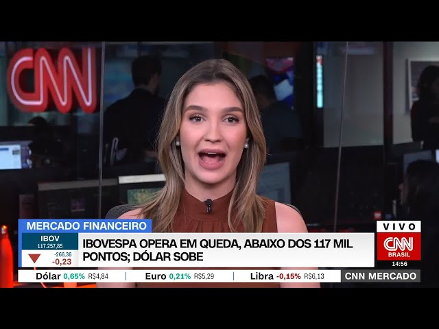 CNN Mercado: Ibovespa opera em queda, abaixo dos 117 mil pontos; dólar sobe | 28/06/2023