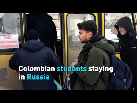Colombian students staying in Russia