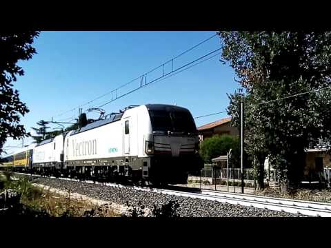 Doppia di Vectron in corsa prova sulla Foligno Terontola