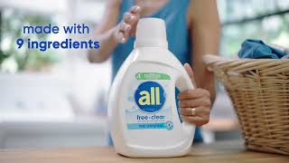 All Laundry 100% free of dyes & perfumes