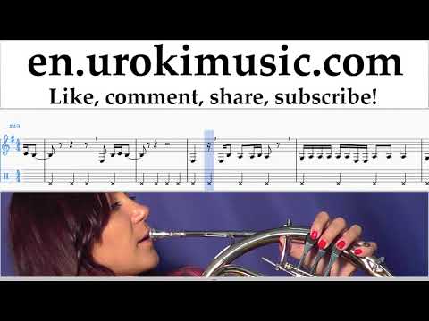 How to Play French Horn Dua Lipa - New Rules Tabs Part#2 um-i352