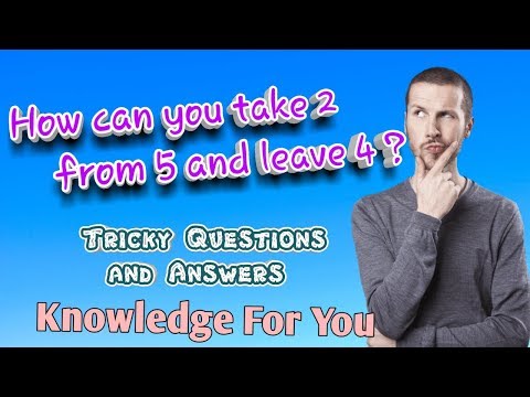 1st YouTube video about how can you take 2 from 5 and leave 4