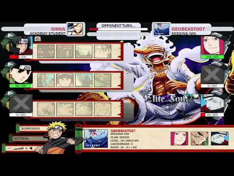 Naruto Arena Classic - Shika Vs GeoBeast007 (+14) - Ladder Game 2024