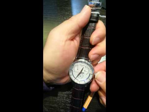 How To Set Tissot Tradition Perpetual calendar Men's watch with leather strap T063.617.16.037.00