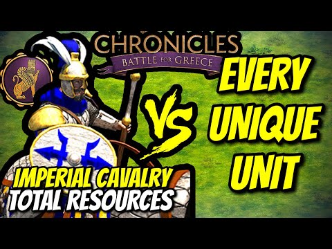 IMPERIAL CAVALRY vs EVERY UNIQUE UNIT (Total Resources) | Chronicles: Battle for Greece (AoE2)