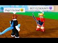 Pretending To Be A Noob Then DESTROYING Pros In Blox Fruits