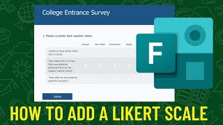 Microsoft Forms:  How to Add a Likert Scale